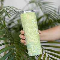Baby Green Gradient Polynesia Skinny Tumbler Hawaiian Tribal Hammerhead Shark Tattoo