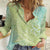 Baby Green Gradient Polynesia Women Casual Shirt Hawaiian Tribal Hammerhead Shark Tattoo