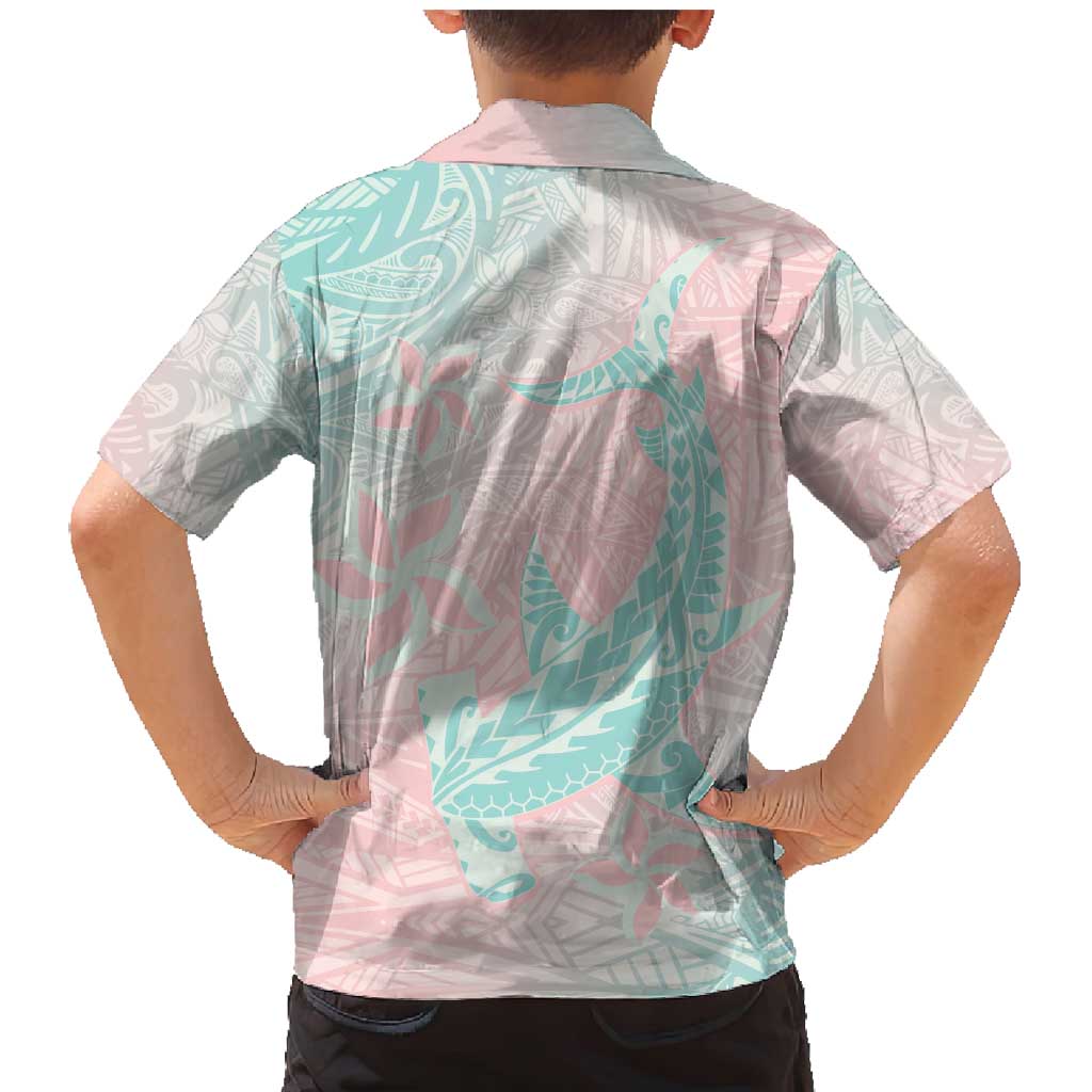 Baby Pink Gradient Polynesia Family Matching Mermaid Dress and Hawaiian Shirt Hawaiian Tribal Hammerhead Shark Tattoo
