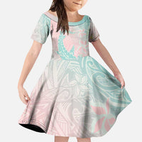 Baby Pink Gradient Polynesia Family Matching Mermaid Dress and Hawaiian Shirt Hawaiian Tribal Hammerhead Shark Tattoo