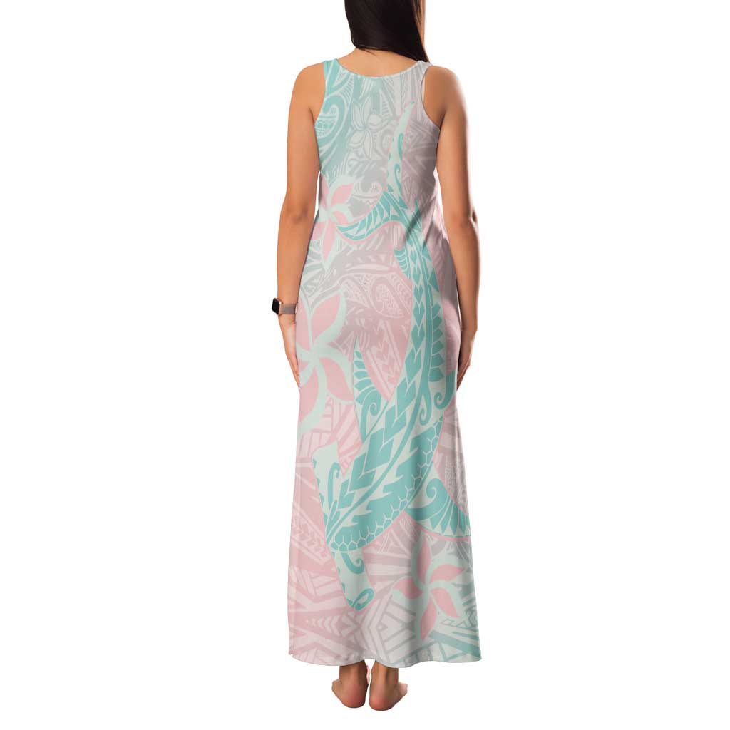 Baby Pink Gradient Polynesia Family Matching Tank Maxi Dress and Hawaiian Shirt Hawaiian Tribal Hammerhead Shark Tattoo