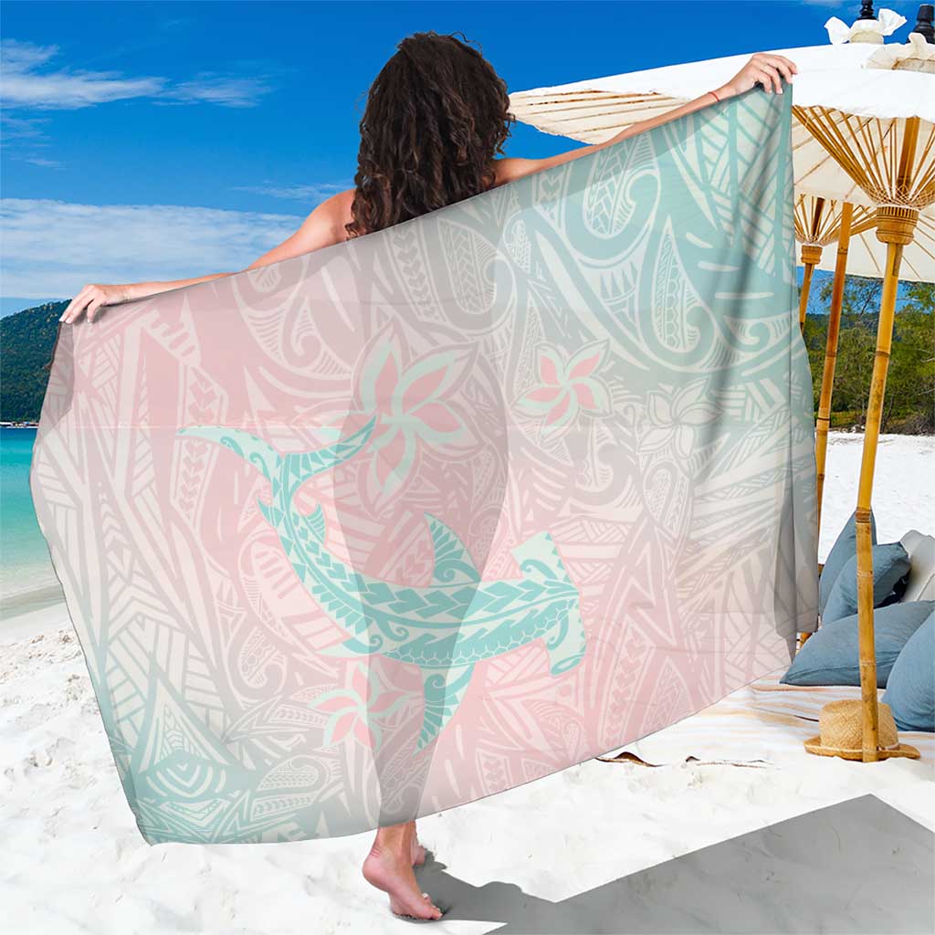 Baby Pink Gradient Polynesia Sarong Hawaiian Tribal Hammerhead Shark Tattoo