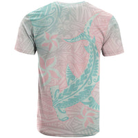 Baby Pink Gradient Polynesia T Shirt Hawaiian Tribal Hammerhead Shark Tattoo LT14 - Polynesian Pride