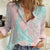 Baby Pink Gradient Polynesia Women Casual Shirt Hawaiian Tribal Hammerhead Shark Tattoo