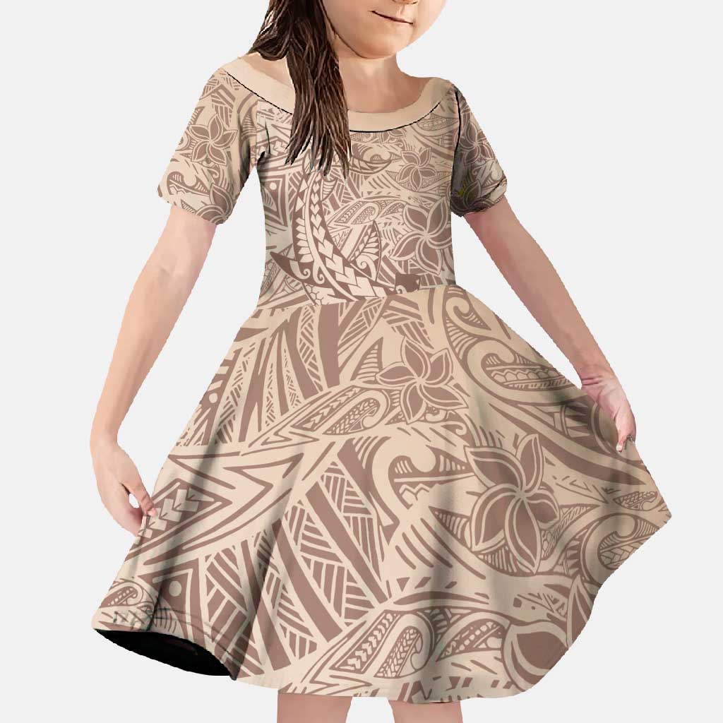Pink Gradient Polynesia Family Matching Mermaid Dress and Hawaiian Shirt Hawaiian Tribal Hammerhead Shark Tattoo