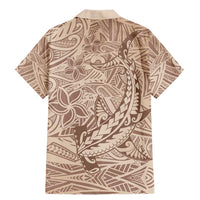 Pink Gradient Polynesia Family Matching Mermaid Dress and Hawaiian Shirt Hawaiian Tribal Hammerhead Shark Tattoo