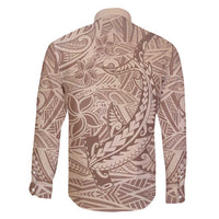 Pink Gradient Polynesia Family Matching Mermaid Dress and Hawaiian Shirt Hawaiian Tribal Hammerhead Shark Tattoo