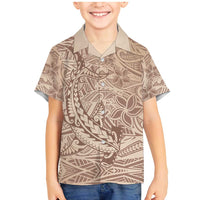 Pink Gradient Polynesia Family Matching Mermaid Dress and Hawaiian Shirt Hawaiian Tribal Hammerhead Shark Tattoo
