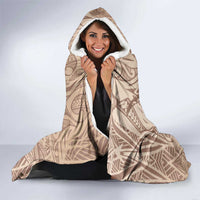 Pastel Brown Polynesia Hooded Blanket Hawaiian Tribal Hammerhead Shark Tattoo LT14 - Polynesian Pride