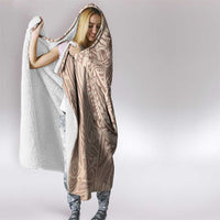 Pastel Brown Polynesia Hooded Blanket Hawaiian Tribal Hammerhead Shark Tattoo LT14 - Polynesian Pride