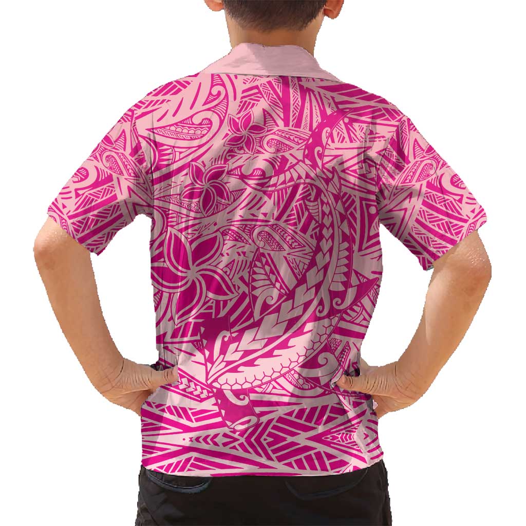 Beige Gradient Polynesia Family Matching Off Shoulder Maxi Dress and Hawaiian Shirt Hawaiian Tribal Hammerhead Shark Tattoo