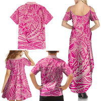 Beige Gradient Polynesia Family Matching Summer Maxi Dress and Hawaiian Shirt Hawaiian Tribal Hammerhead Shark Tattoo