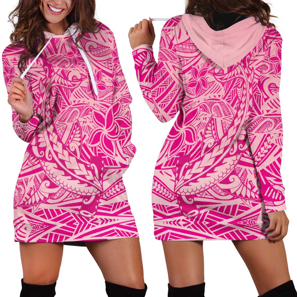 Beige Gradient Polynesia Hoodie Dress Hawaiian Tribal Hammerhead Shark Tattoo