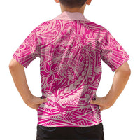 Beige Gradient Polynesia Kid Hawaiian Shirt Hawaiian Tribal Hammerhead Shark Tattoo