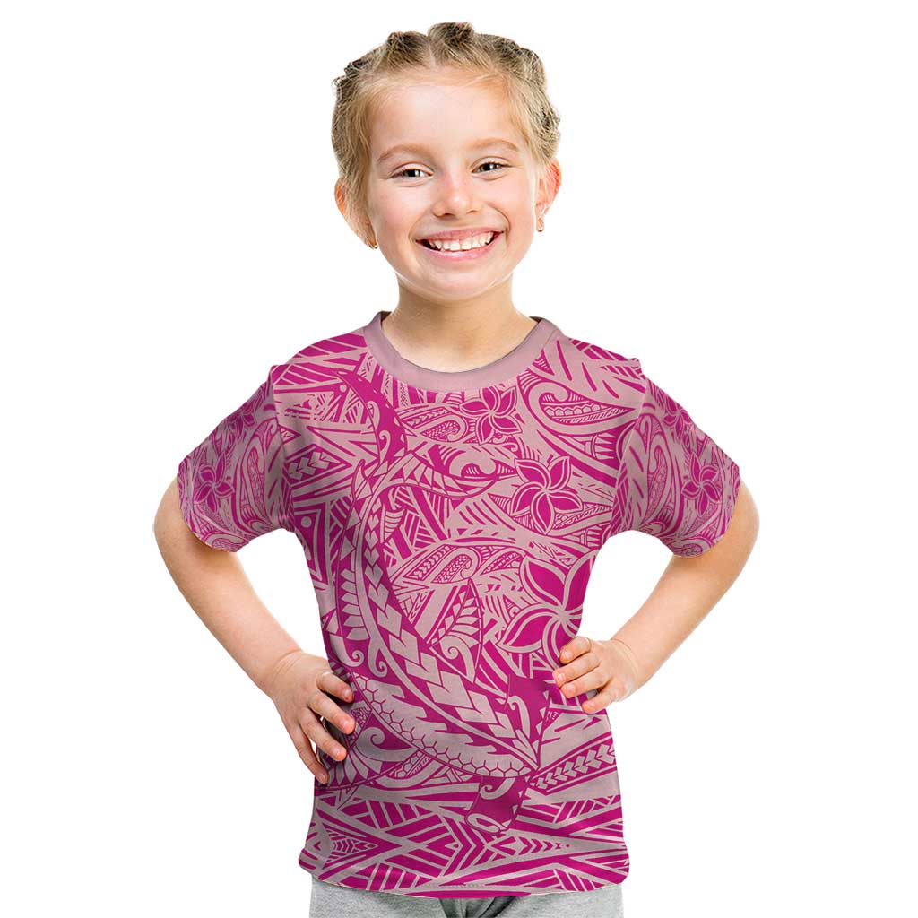 Beige Gradient Polynesia Kid T Shirt Hawaiian Tribal Hammerhead Shark Tattoo