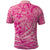 Beige Gradient Polynesia Polo Shirt Hawaiian Tribal Hammerhead Shark Tattoo