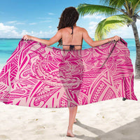Beige Gradient Polynesia Sarong Hawaiian Tribal Hammerhead Shark Tattoo