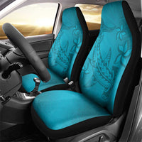 Dark Cyan Gradient Polynesia Car Seat Cover Hawaiian Tribal Hammerhead Shark Tattoo LT14 - Polynesian Pride