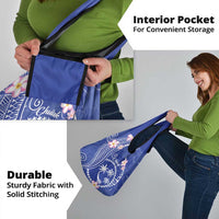 FSM Chuuk Constitution Day Grocery Bag Frangipani Flowers Polynesian Curves Style LT14 - Polynesian Pride