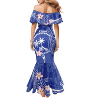 FSM Chuuk Constitution Day Mermaid Dress Frangipani Flowers Polynesian Curves Style