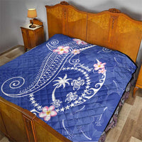 FSM Chuuk Constitution Day Quilt Frangipani Flowers Polynesian Curves Style