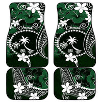 FSM Chuuk Car Mats Turtle Tropical Flowers Polynesian - Green