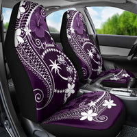 FSM Chuuk Car Seat Cover Turtle Tropical Flowers Polynesian - Purple