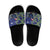 Personalized New Zealand Pukeko Christmas Slide Sandals Meri Kirihimete Taniko Ponga Koru Blue - Polynesian Pride