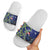 Personalized New Zealand Pukeko Christmas Slide Sandals Meri Kirihimete Taniko Ponga Koru Blue - Polynesian Pride