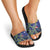 Personalized New Zealand Pukeko Christmas Slide Sandals Meri Kirihimete Taniko Ponga Koru Blue - Polynesian Pride