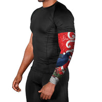 Personalized New Zealand Pukeko Christmas Arm Sleeves Meri Kirihimete Taniko Ponga Koru Red - Polynesian Pride