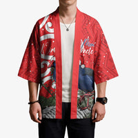 Personalized New Zealand Pukeko Christmas Kimono Meri Kirihimete Taniko Ponga Koru Red - Polynesian Pride