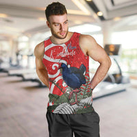 Personalized New Zealand Pukeko Christmas Men Tank Top Meri Kirihimete Taniko Ponga Koru Red - Polynesian Pride