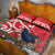 Personalized New Zealand Pukeko Christmas Quilt Bed Set Meri Kirihimete Taniko Ponga Koru Red - Polynesian Pride
