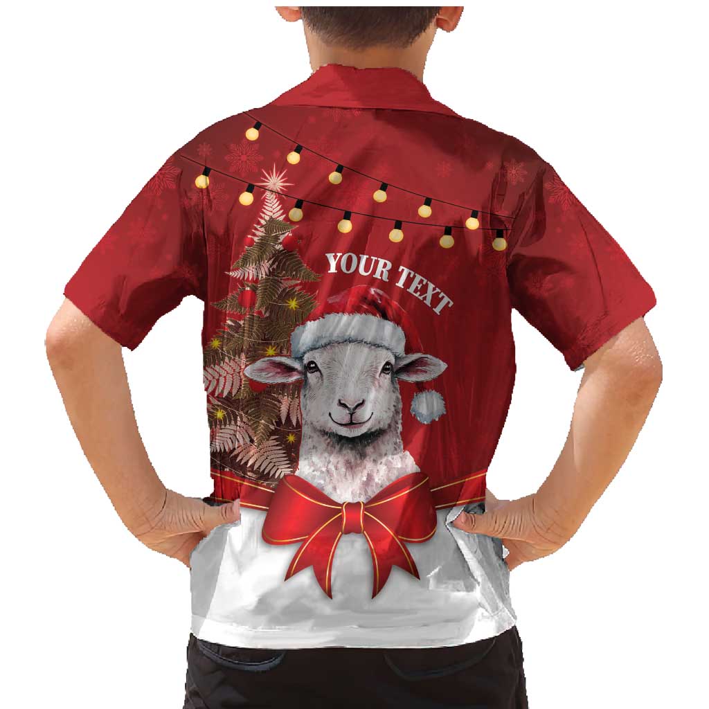 Personalized New Zealand Sheep Christmas Family Matching Mermaid Dress and Hawaiian Shirt Hipi Meri Kirihimete Silver Fern Xmas Tree - Polynesian Pride