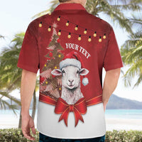 Personalized New Zealand Sheep Christmas Hawaiian Shirt Hipi Meri Kirihimete Silver Fern Xmas Tree - Polynesian Pride