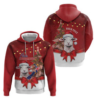 Personalized New Zealand Sheep Christmas Hoodie Hipi Meri Kirihimete Silver Fern Xmas Tree - Polynesian Pride