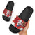 Personalized New Zealand Sheep Christmas Slide Sandals Hipi Meri Kirihimete Silver Fern Xmas Tree - Polynesian Pride