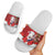 Personalized New Zealand Sheep Christmas Slide Sandals Hipi Meri Kirihimete Silver Fern Xmas Tree - Polynesian Pride