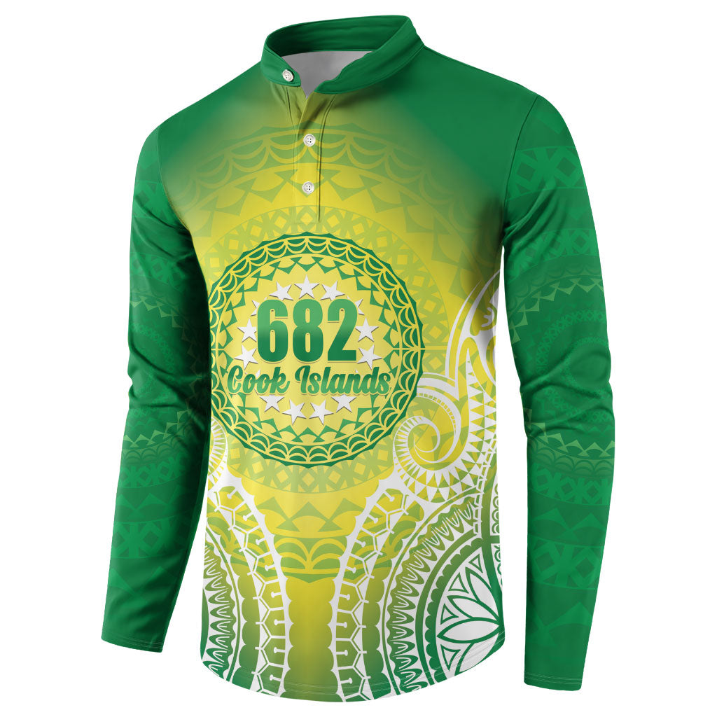 Cook Islands 682 Button Sweatshirt Kuki 'Airani Area Code Proud LT14 - Polynesian Pride