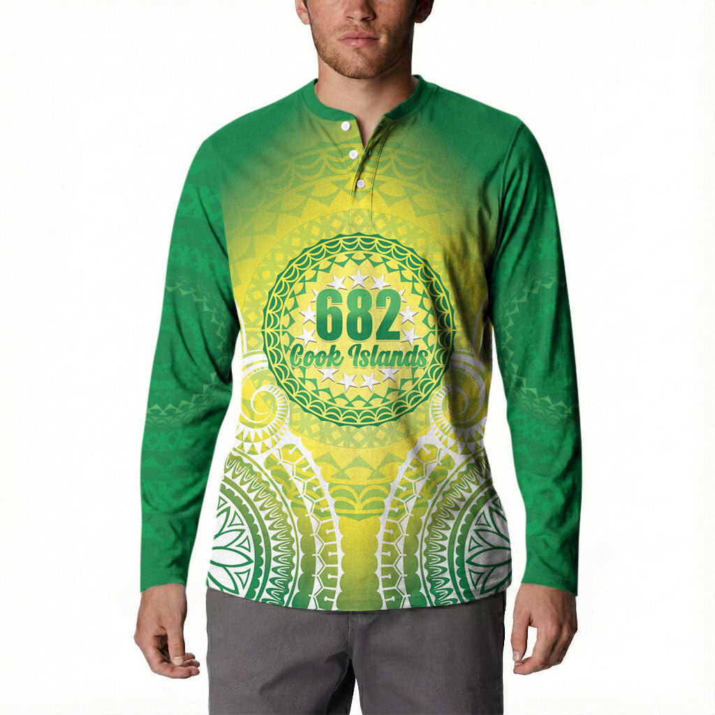 Cook Islands 682 Button Sweatshirt Kuki 'Airani Area Code Proud LT14 - Polynesian Pride