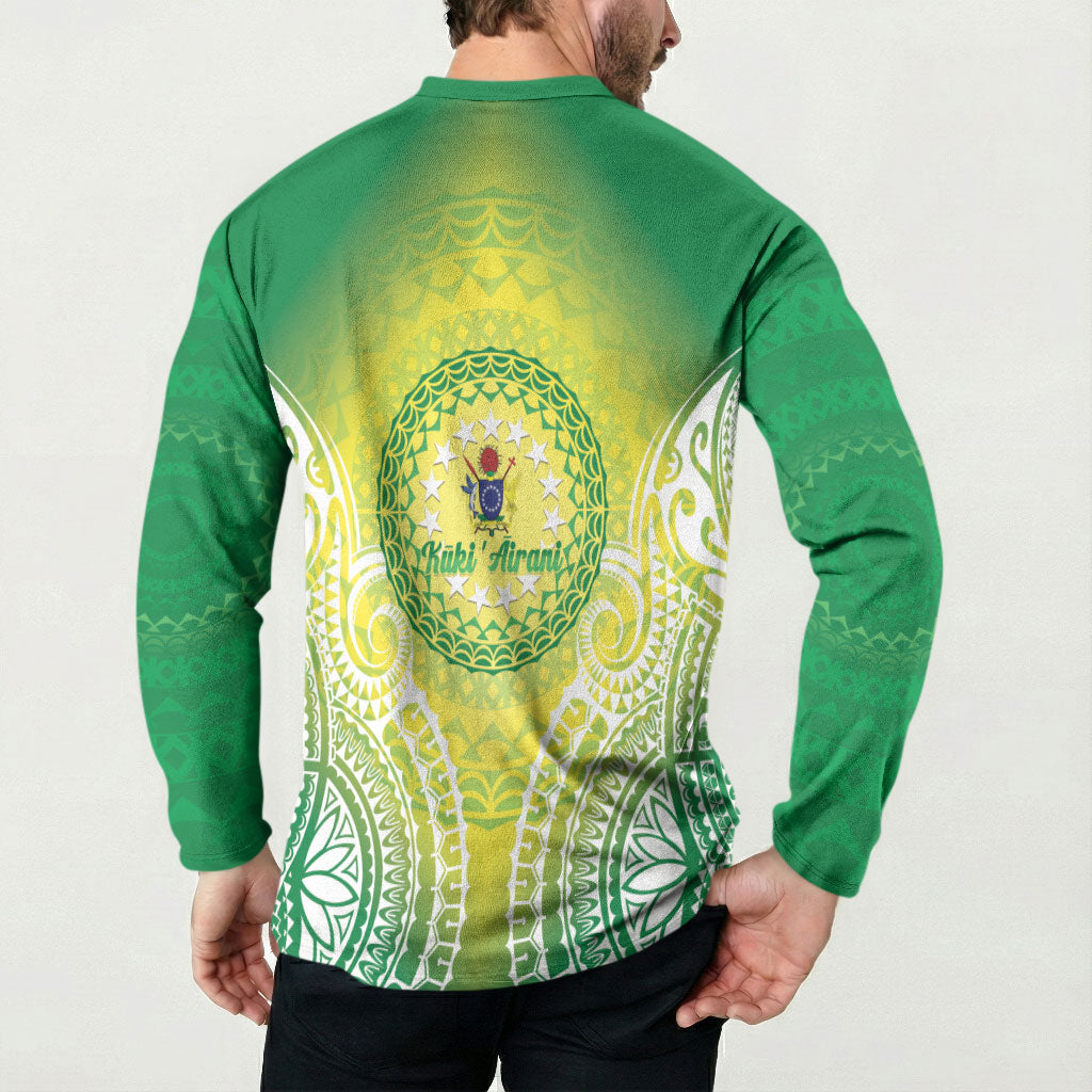 Cook Islands 682 Button Sweatshirt Kuki 'Airani Area Code Proud LT14 - Polynesian Pride