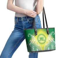 Cook Islands 682 Leather Tote Bag Kuki 'Airani Area Code Proud LT14 - Polynesian Pride