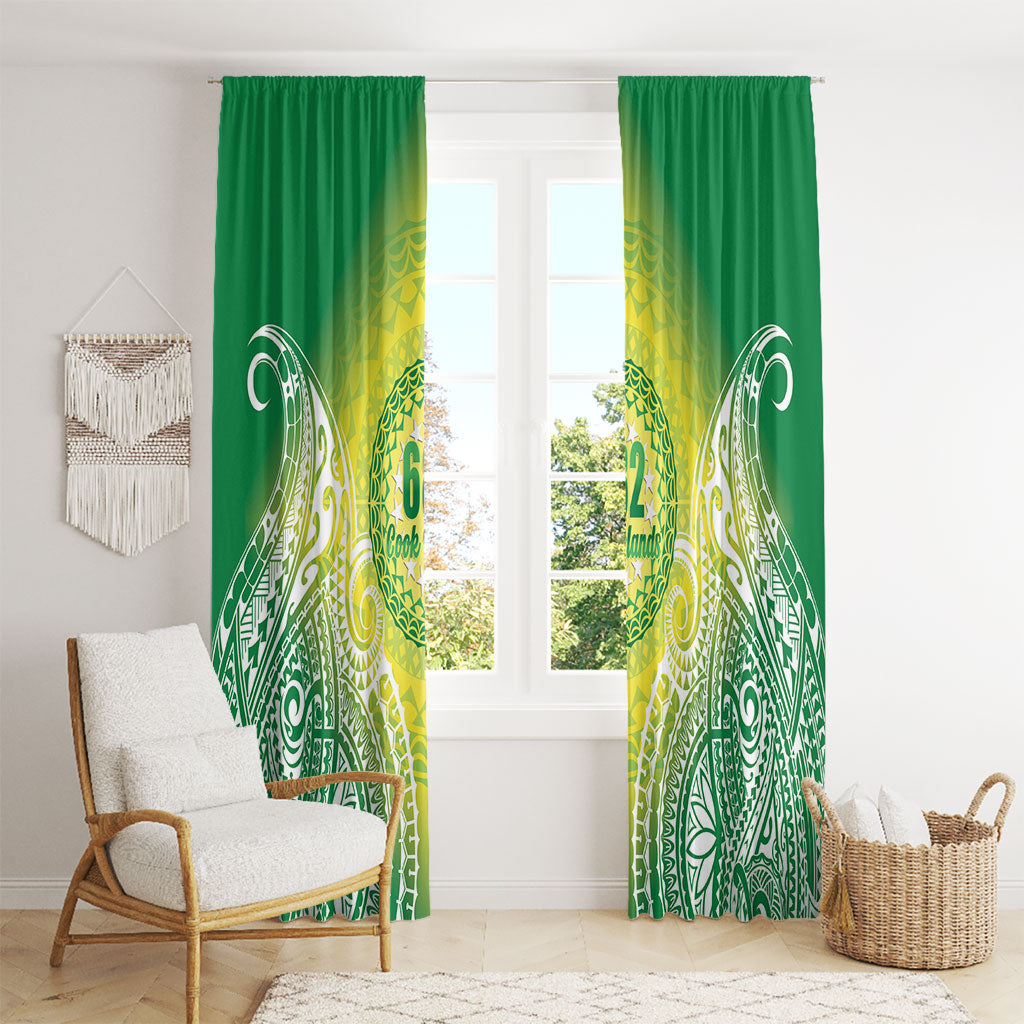 Cook Islands 682 Window Curtain Kuki 'Airani Area Code Proud LT14 - Polynesian Pride