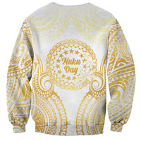 Cook Islands Gospel Day Sweatshirt Happy Nuku Day Tiare Maori Gold LT14 - Polynesian Pride