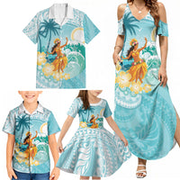 Ura Cook Islands Family Matching Summer Maxi Dress and Hawaiian Shirt Kuki 'Airani Traditional Dance Tropical Vibes
