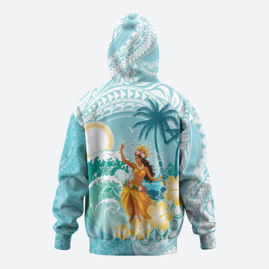 Ura Cook Islands Hoodie Kuki 'Airani Traditional Dance Tropical Vibes LT14 - Polynesian Pride