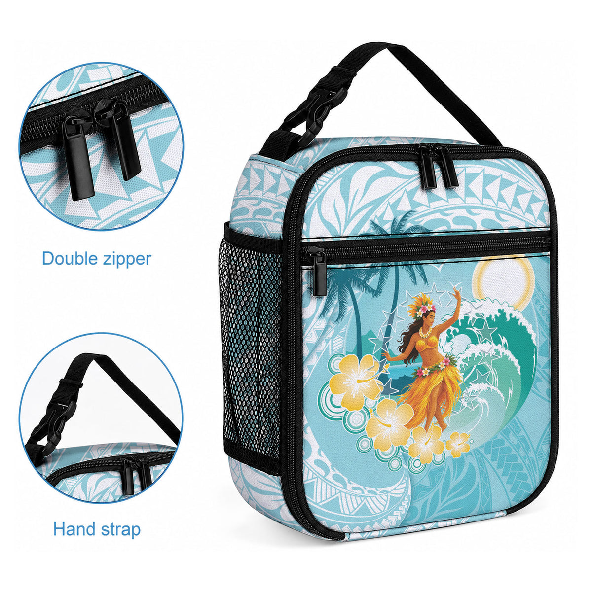 Ura Cook Islands Lunch Bag Kuki 'Airani Traditional Dance Tropical Vibes