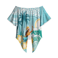 Ura Cook Islands Off Shoulder Wrap Waist Top Kuki 'Airani Traditional Dance Tropical Vibes