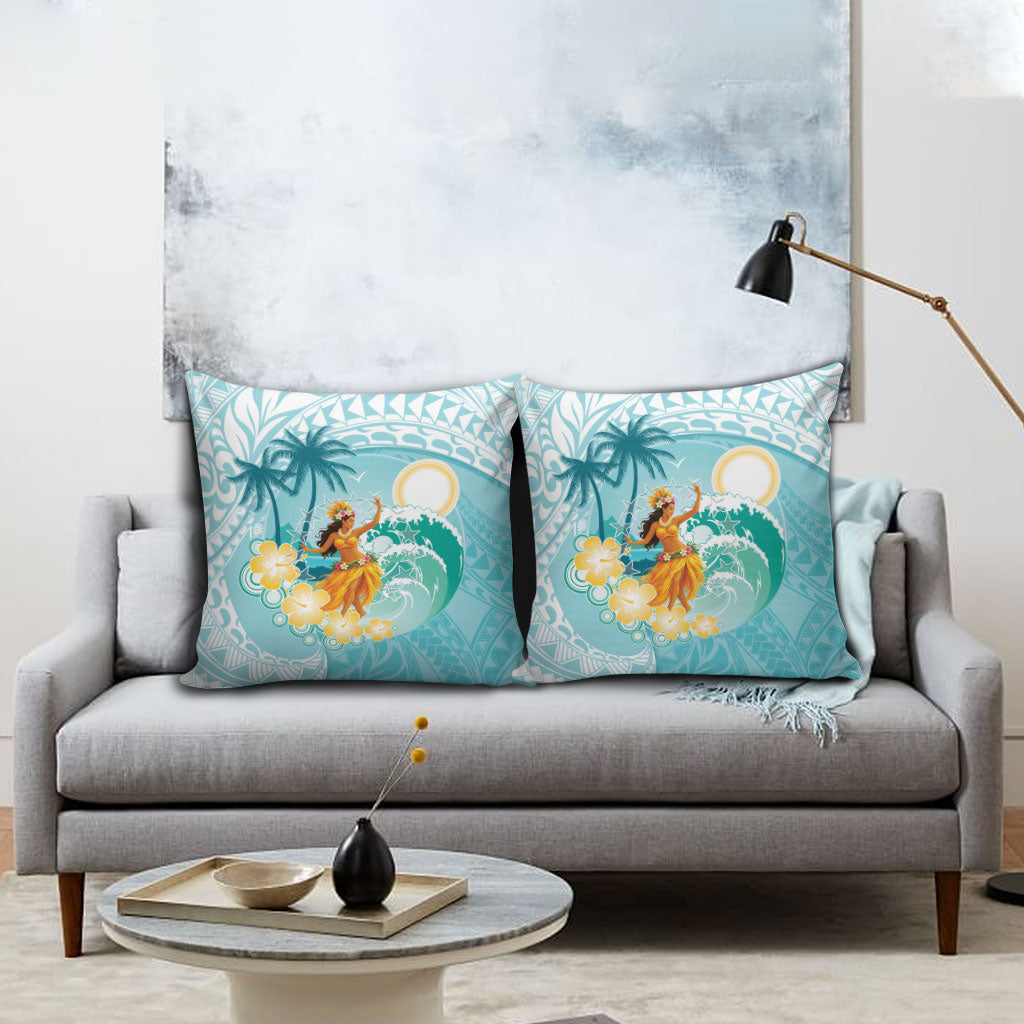 Ura Cook Islands Pillow Cover Kuki 'Airani Traditional Dance Tropical Vibes LT14 - Polynesian Pride